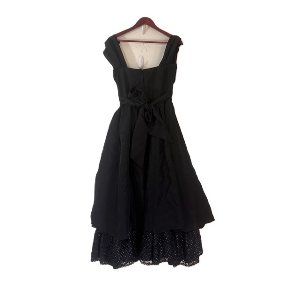 Gunne Sax Jessica McClintock Black Lace Sparkle Dress - Picture 6 of 16